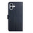 For iPhone 16 Plus Genuine Leather Fingerprint-proof Flip Phone Case(Blue)