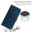 For iPhone 16 Plus Skin Feel Sun Flower Embossed Flip Leather Phone Case with Lanyard(Inky Blue)