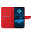 For iPhone 16 Plus Stitching Embossed Leather Phone Case(Red)