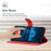 For iPhone 16 Plus Stitching Embossed Leather Phone Case(Red)