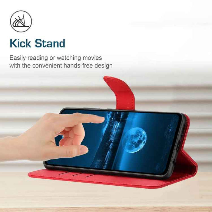 For iPhone 16 Plus Stitching Embossed Leather Phone Case(Red)