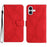 For iPhone 16 Plus Stitching Embossed Leather Phone Case(Red)