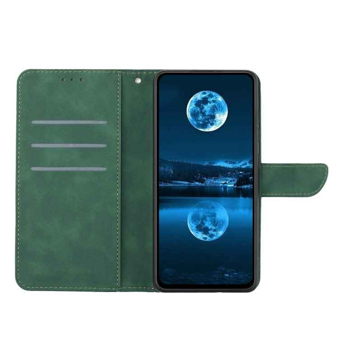 For iPhone 16 Plus Stitching Embossed Leather Phone Case(Green)