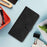 For iPhone 16 Plus Stitching Embossed Leather Phone Case(Black)