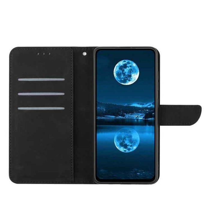 For iPhone 16 Plus Stitching Embossed Leather Phone Case(Black)