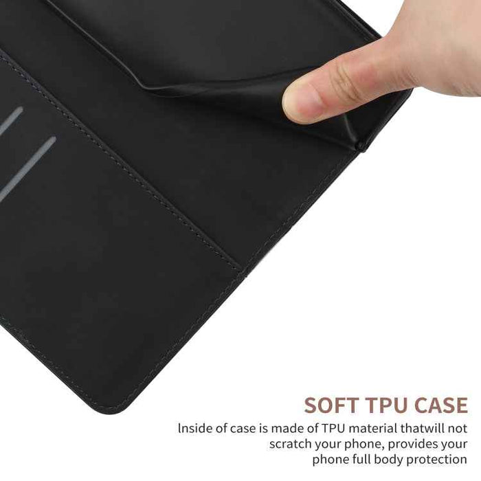 For iPhone 16 Plus Stitching Embossed Leather Phone Case(Black)