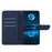 For iPhone 16 Plus Stitching Embossed Leather Phone Case(Blue)
