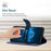 For iPhone 16 Plus Stitching Embossed Leather Phone Case(Blue)