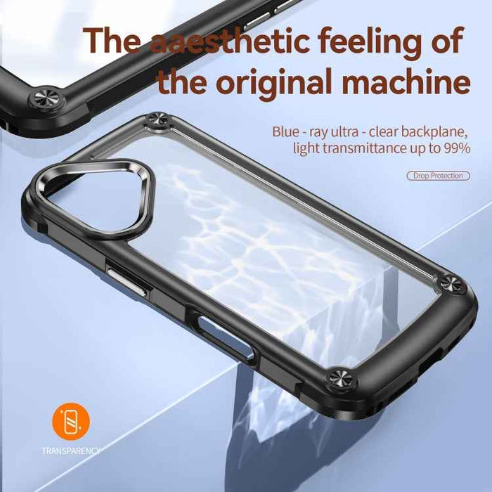 For iPhone 16 Plus TPU + PC Lens Protection Phone Case(Black)