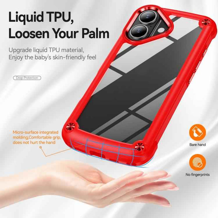 For iPhone 17 TPU + PC Lens Protection Phone Case(Red)