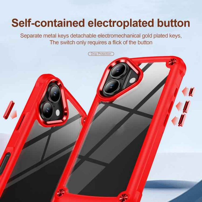 For iPhone 17 TPU + PC Lens Protection Phone Case(Red)