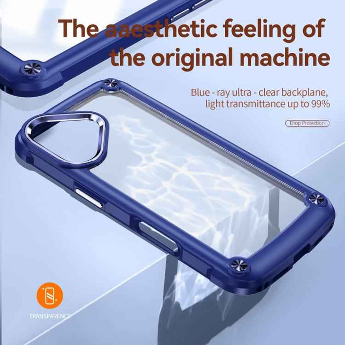 For iPhone 17 TPU + PC Lens Protection Phone Case(Blue)