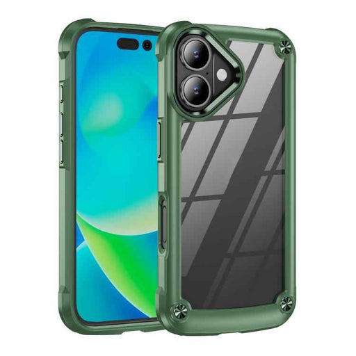 For iPhone 17 TPU + PC Lens Protection Phone Case(Green)