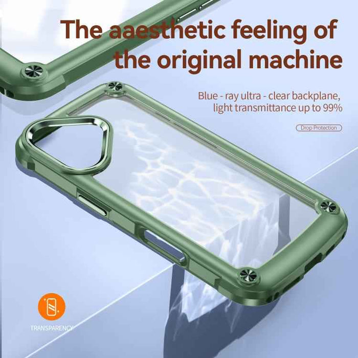 For iPhone 17 TPU + PC Lens Protection Phone Case(Green)