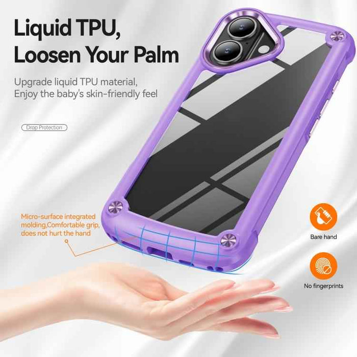 For iPhone 17 TPU + PC Lens Protection Phone Case(Purple)