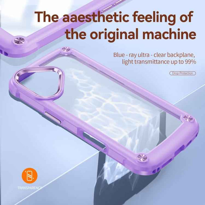 For iPhone 17 TPU + PC Lens Protection Phone Case(Purple)