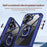 For iPhone 16 Plus TPU + PC Lens Protection Phone Case with Ring Holder(Blue)