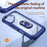 For iPhone 16 Plus TPU + PC Lens Protection Phone Case with Ring Holder(Blue)