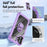 For iPhone 16 Plus TPU + PC Lens Protection Phone Case with Ring Holder(Purple)