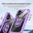 For iPhone 16 Plus TPU + PC Lens Protection Phone Case with Ring Holder(Purple)