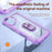 For iPhone 16 Plus TPU + PC Lens Protection Phone Case with Ring Holder(Purple)