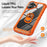 For iPhone 16 Plus TPU + PC Lens Protection Phone Case with Ring Holder(Orange)