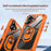 For iPhone 16 Plus TPU + PC Lens Protection Phone Case with Ring Holder(Orange)