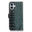 For iPhone 16 Plus Crocodile Top Layer Cowhide Leather Phone Case(Green)