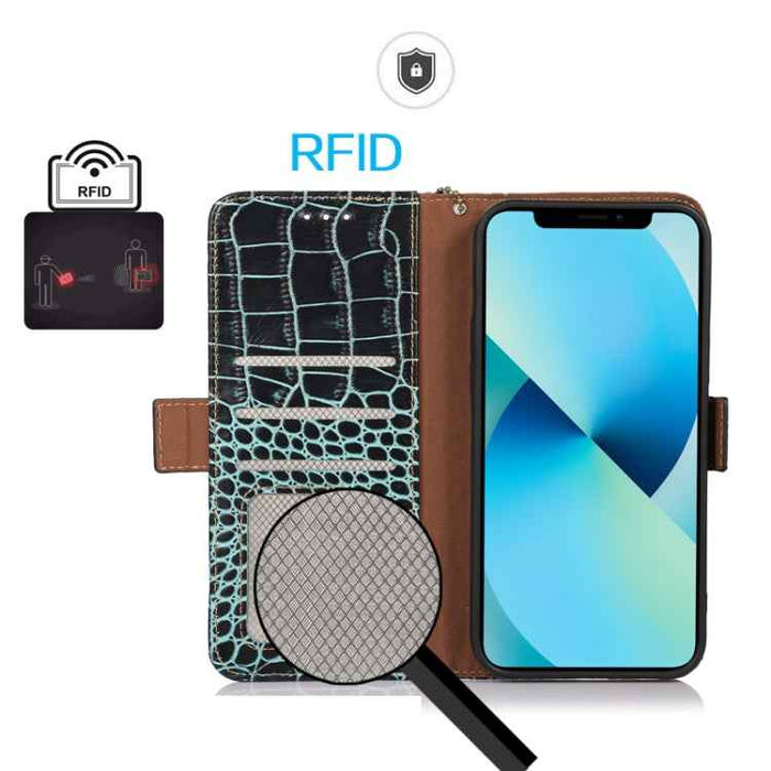 For iPhone 16 Plus Crocodile Top Layer Cowhide Leather Phone Case(Green)