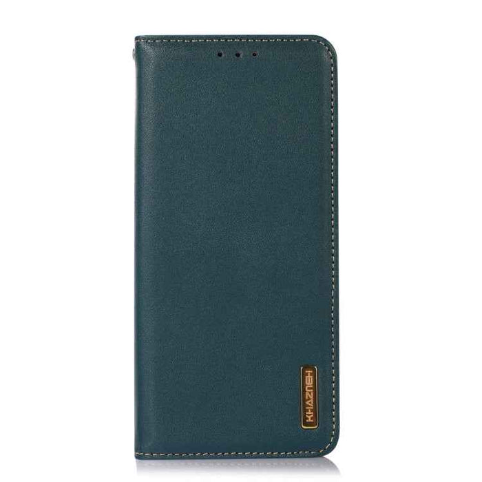 For iPhone 16 Plus KHAZNEH Nappa Top Layer Cowhide Leather Phone Case(Green)