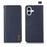 For iPhone 16 Plus KHAZNEH Nappa Top Layer Cowhide Leather Phone Case(Blue)