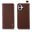 For iPhone 16 Plus KHAZNEH Nappa Top Layer Cowhide Leather Phone Case(Brown)