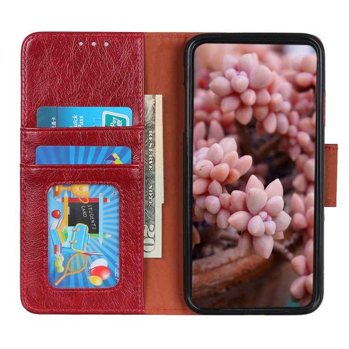 For iPhone 16 Plus Nappa Texture Leather Case(Red)