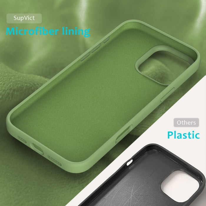 For iPhone 16 Pro Solid Color Silicone Phone Case(Mint Green) - BaskiFit