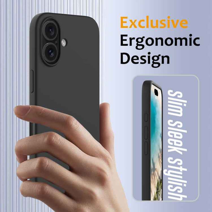For iPhone 16 Plus Shockproof Silicone Magsafe Phone Case(Black)