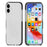 For iPhone 16 Plus Two-color Shockproof High Transparency TPU Phone Case(Black)