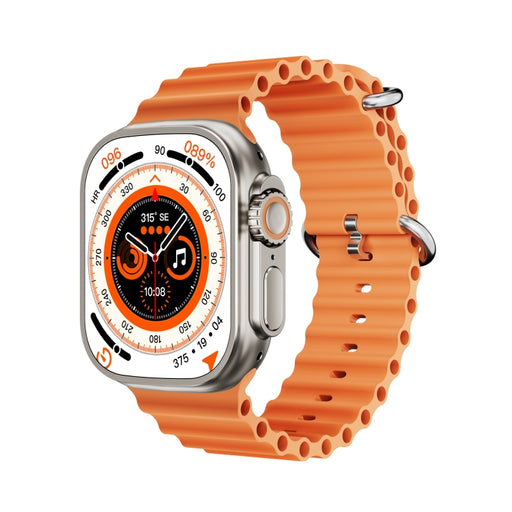 WS-E9 Ultra 2.2 inch IP67 Waterproof Metal Buckle Ocean Silicone Band Smart Watch, Support Heart Rate / NFC, Metal Buckle Ocean Silicone Band (Orange), Metal Buckle Ocean Silicone Band (Blue), Metal Buckle Ocean Silicone Band (Silver)