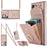 Rhombic Texture Card Bag Phone Case with Long Lanyard