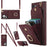 Rhombic Texture Card Bag Phone Case with Long Lanyard