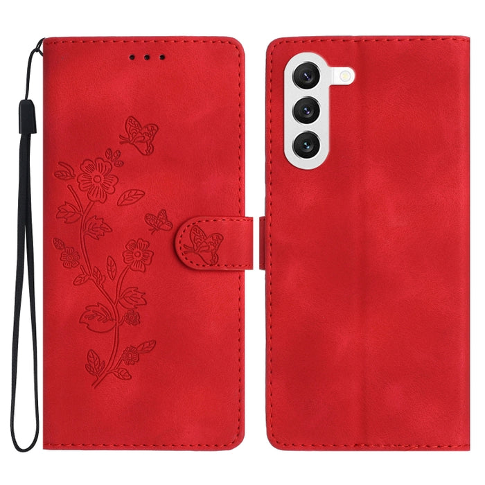 Flower Butterfly Embossing Pattern Leather Phone Case, For Samsung Galaxy S23 5G, For Samsung Galaxy A14 5G, For Samsung Galaxy A04, For Samsung Galaxy A04s, For Samsung Galaxy S20 FE, For Samsung Galaxy M53, For Samsung Galaxy M23                     ...