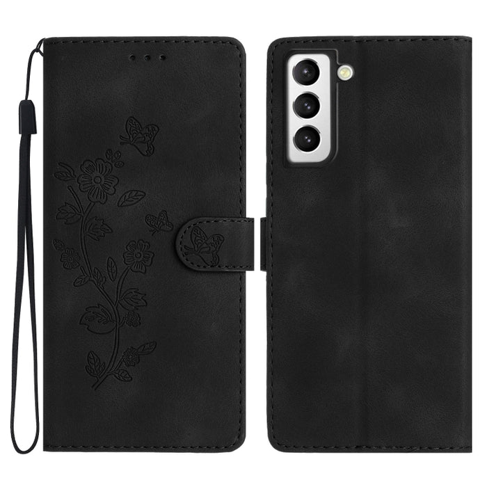 Flower Butterfly Embossing Pattern Leather Phone Case, For Samsung Galaxy S22 5G, For Samsung Galaxy A13 5G, For Samsung Galaxy M32, For Samsung Galaxy A41, For Samsung Galaxy A22 4G, For Samsung Galaxy A22 5G, For Samsung Galaxy S21 FE 5G�������������...