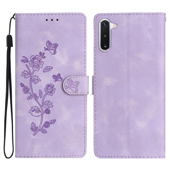 Flower Butterfly Embossing Pattern Leather Phone Case, For Samsung Galaxy Note10, For Samsung Galaxy Note10+, For Samsung Galaxy A20e, For Samsung Galaxy A70, For Samsung Galaxy A40, For Samsung Galaxy A10 / M10, For Samsung Galaxy A20 / A30�����������...