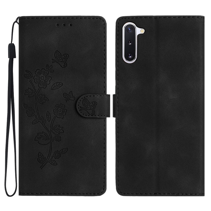 Flower Butterfly Embossing Pattern Leather Phone Case, For Samsung Galaxy Note10, For Samsung Galaxy Note10+, For Samsung Galaxy A20e, For Samsung Galaxy A70, For Samsung Galaxy A40, For Samsung Galaxy A10 / M10, For Samsung Galaxy A20 / A30�����������...