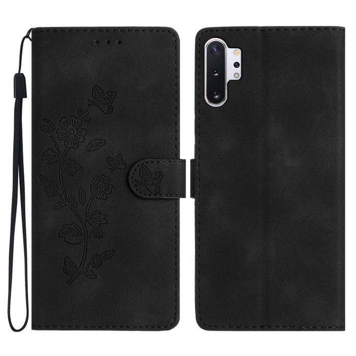 Flower Butterfly Embossing Pattern Leather Phone Case, For Samsung Galaxy Note10, For Samsung Galaxy Note10+, For Samsung Galaxy A20e, For Samsung Galaxy A70, For Samsung Galaxy A40, For Samsung Galaxy A10 / M10, For Samsung Galaxy A20 / A30�����������...