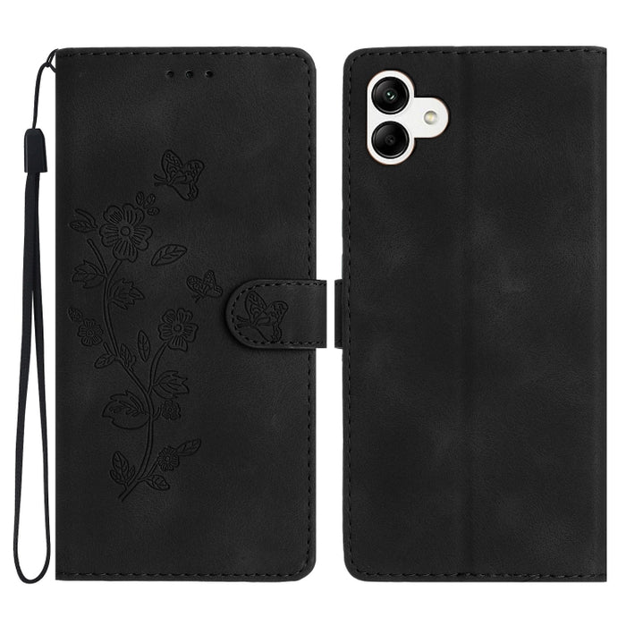 Flower Butterfly Embossing Pattern Leather Phone Case, For Samsung Galaxy S23 5G, For Samsung Galaxy A14 5G, For Samsung Galaxy A04, For Samsung Galaxy A04s, For Samsung Galaxy S20 FE, For Samsung Galaxy M53, For Samsung Galaxy M23                     ...