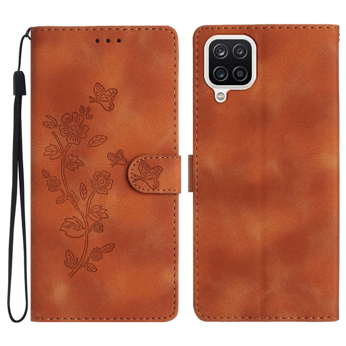 Flower Butterfly Embossing Pattern Leather Phone Case, For Samsung Galaxy A12, For Samsung Galaxy A42 5G, For Samsung Galaxy Note20 Ultra, For Samsung Galaxy Note20, For Samsung Galaxy A21s, For Samsung Galaxy S20 Ultra, For Samsung Galaxy S20         ...