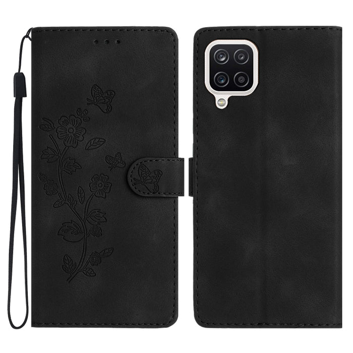 Flower Butterfly Embossing Pattern Leather Phone Case, For Samsung Galaxy A12, For Samsung Galaxy A42 5G, For Samsung Galaxy Note20 Ultra, For Samsung Galaxy Note20, For Samsung Galaxy A21s, For Samsung Galaxy S20 Ultra, For Samsung Galaxy S20         ...