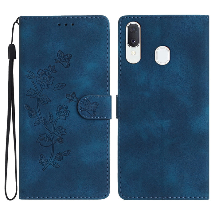 Flower Butterfly Embossing Pattern Leather Phone Case, For Samsung Galaxy Note10, For Samsung Galaxy Note10+, For Samsung Galaxy A20e, For Samsung Galaxy A70, For Samsung Galaxy A40, For Samsung Galaxy A10 / M10, For Samsung Galaxy A20 / A30�����������...
