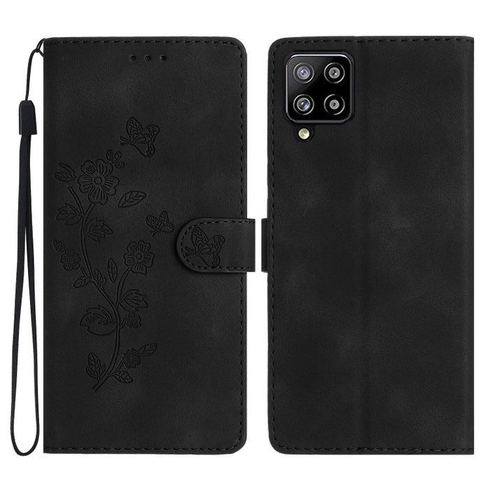 Flower Butterfly Embossing Pattern Leather Phone Case, For Samsung Galaxy A12, For Samsung Galaxy A42 5G, For Samsung Galaxy Note20 Ultra, For Samsung Galaxy Note20, For Samsung Galaxy A21s, For Samsung Galaxy S20 Ultra, For Samsung Galaxy S20         ...