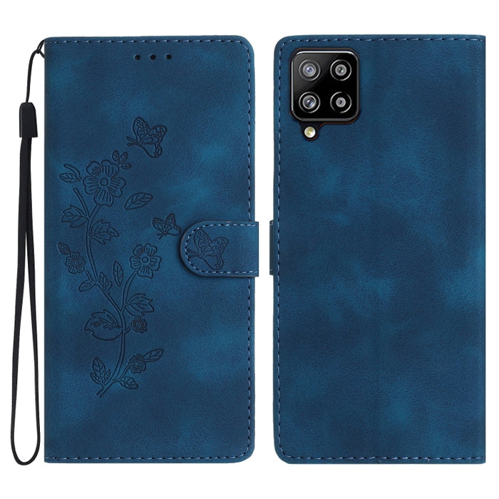 Flower Butterfly Embossing Pattern Leather Phone Case, For Samsung Galaxy S22 5G, For Samsung Galaxy A13 5G, For Samsung Galaxy M32, For Samsung Galaxy A41, For Samsung Galaxy A22 4G, For Samsung Galaxy A22 5G, For Samsung Galaxy S21 FE 5G�������������...